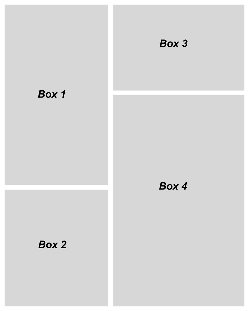 Toile photo collage 16″X20″, 4 blocs #207