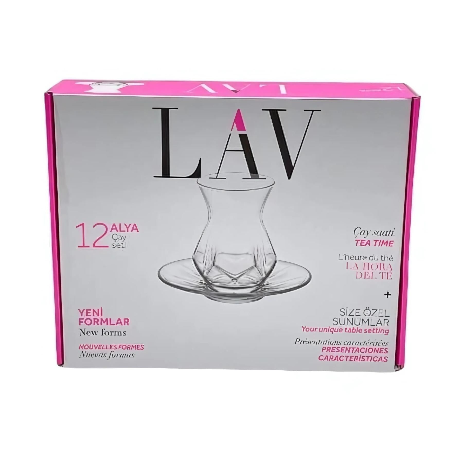 Teacup & Saucer Set 5.5 Oz - LAV ALYA - Set of 12