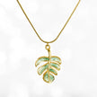 Monstera Leaf Pendant Necklace