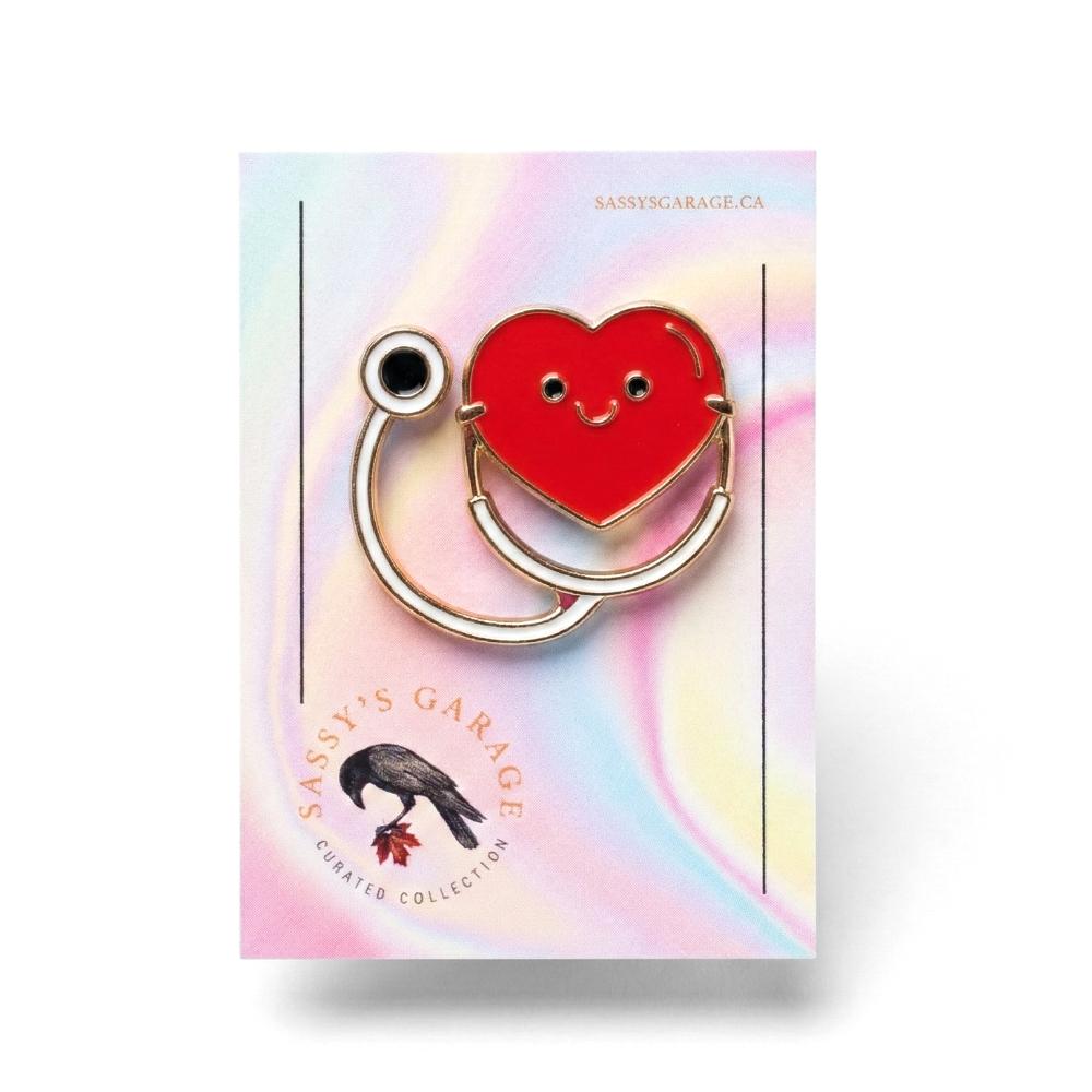 Heart Shaped Stethoscope | Collectible Pin
