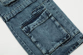 Functional Multi-pocket Tactical Tooling Denim Trousers Men Jeans