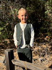 Marcus Pants with Suspenders | Green Tweed | Me & Henry