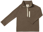 Picket Zip Up Top | Olive Waffle | Me & Henry