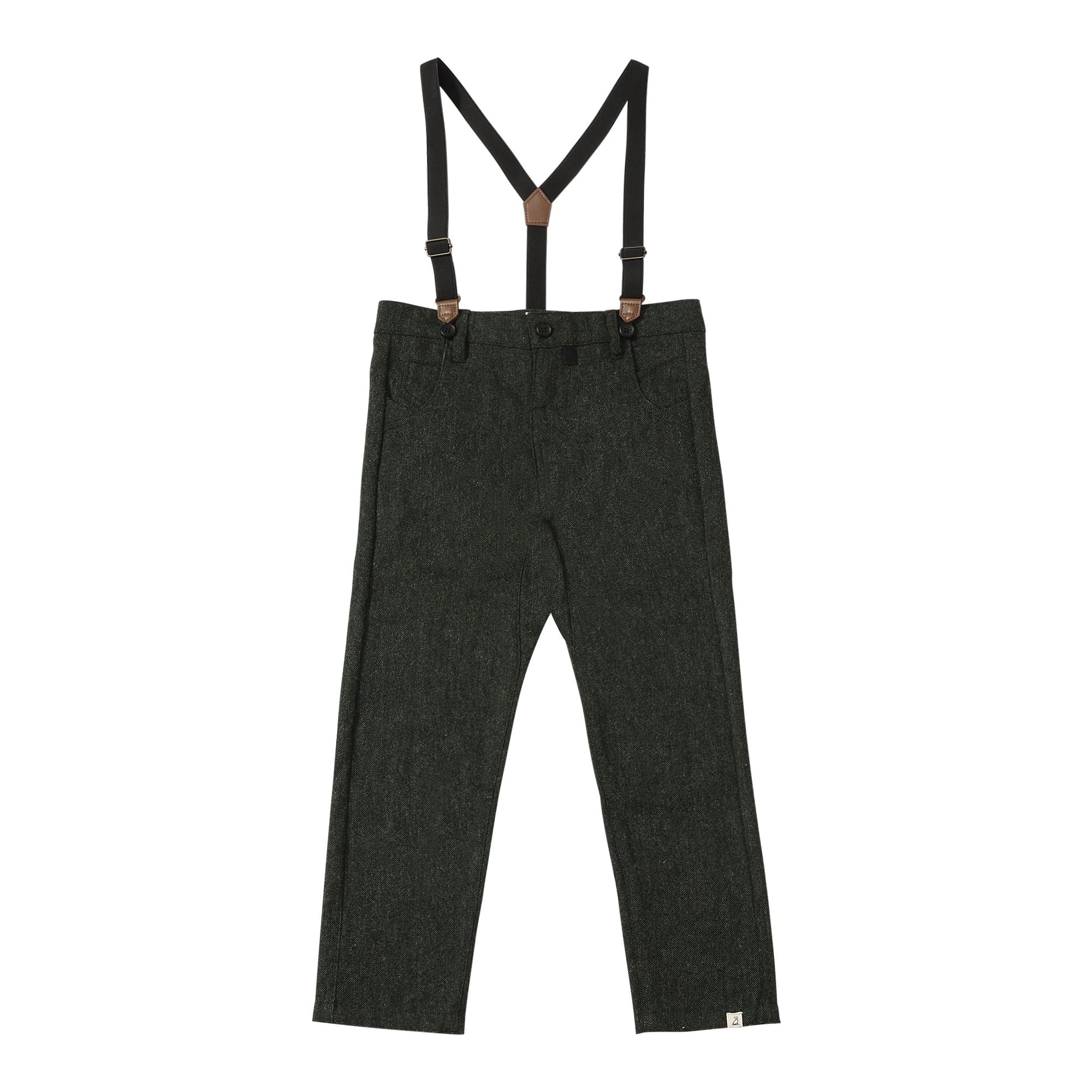 Marcus Pants with Suspenders | Green Tweed | Me & Henry