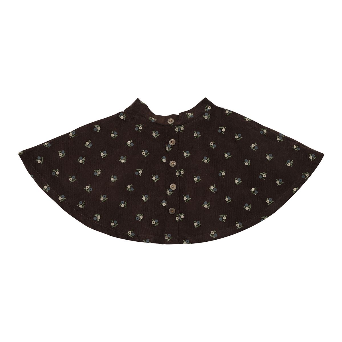 Cara Skirt | Chocolate Floral Corduroy | Vignette