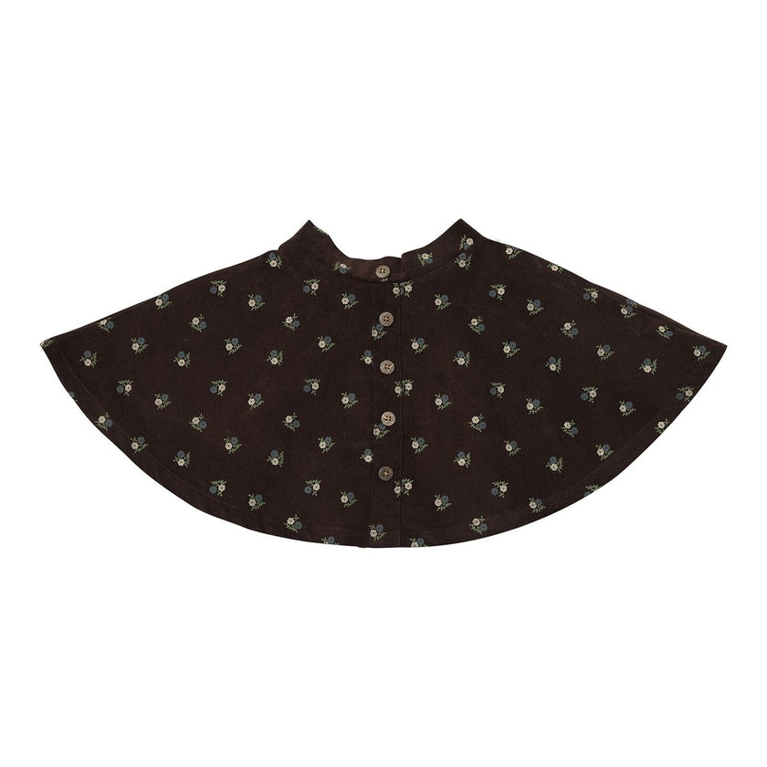 Cara Skirt | Chocolate Floral Corduroy | Vignette