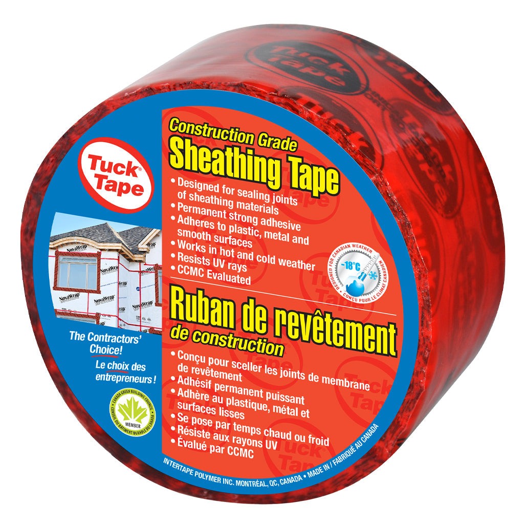 Contractors Sheathing Tape - Tuck® Red/Printed 205 60MMx55M 3MIL 20/CS 1600/SKID