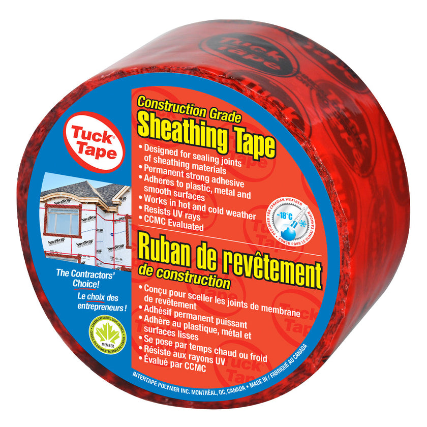 Contractors Sheathing Tape - Tuck® Red/Printed 205 60MMx55M 3MIL 20/CS 1600/SKID