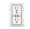 6-Outlet Power Strip with 4 USB Ports – Wall Socket Charger