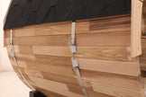Blisspod | Prague | Canadian Red Cedar Outdoor Steam Barell Sauna | Full Glass Back | 70.87