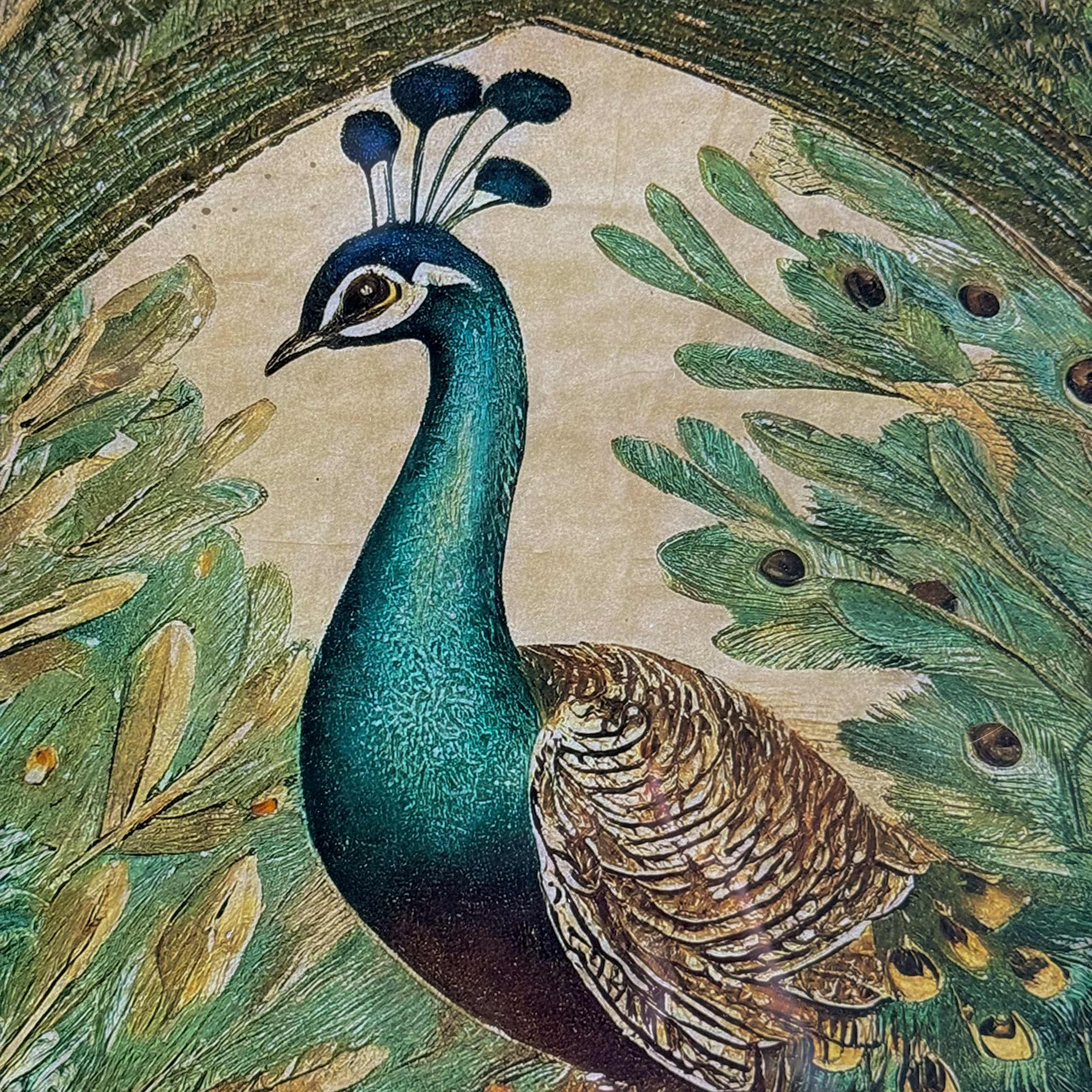Peacock Elegance Decorative Tray