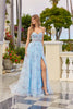 Corset Gown With Floral Mesh