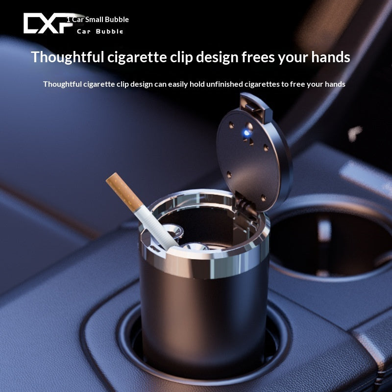 Car Ashtray with Lid for Cup Holder – Smokeless Car Ashtray for Canada & USA | No-Spill Auto Ashtray