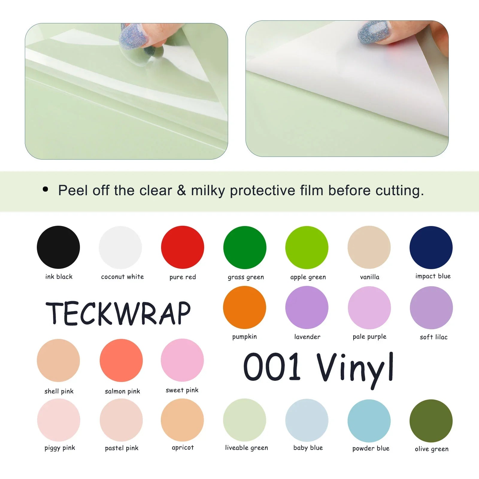 TeckWrap Glossy Adhesive Vinyl - Sweet Pink | Ideal for Art Projects, Decals, and More!