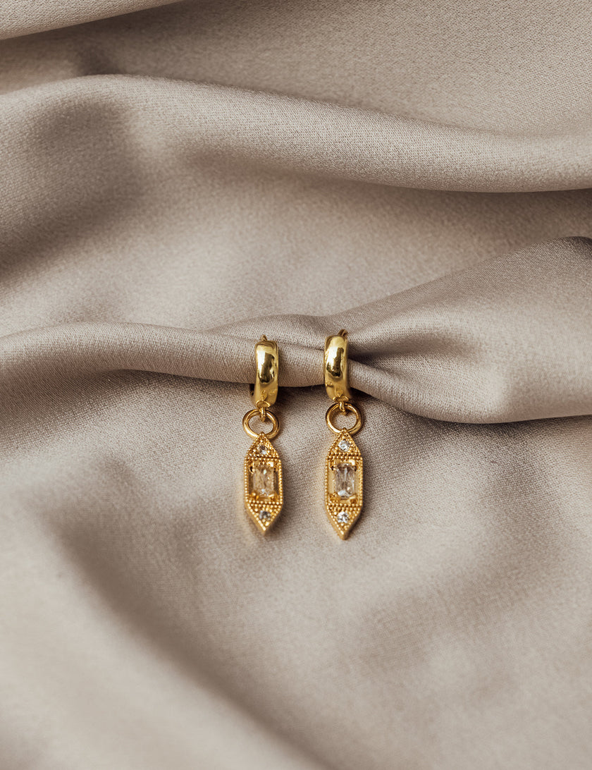 The Celeste Huggie Hoop Earrings