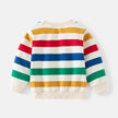 Unisex Colorful Striped Long-sleeved Sweater for Kids Pullover for Kids
