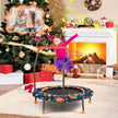36 Inch Mini Trampoline with Colorful LED Lights and Bluetooth Speaker - Multicolor