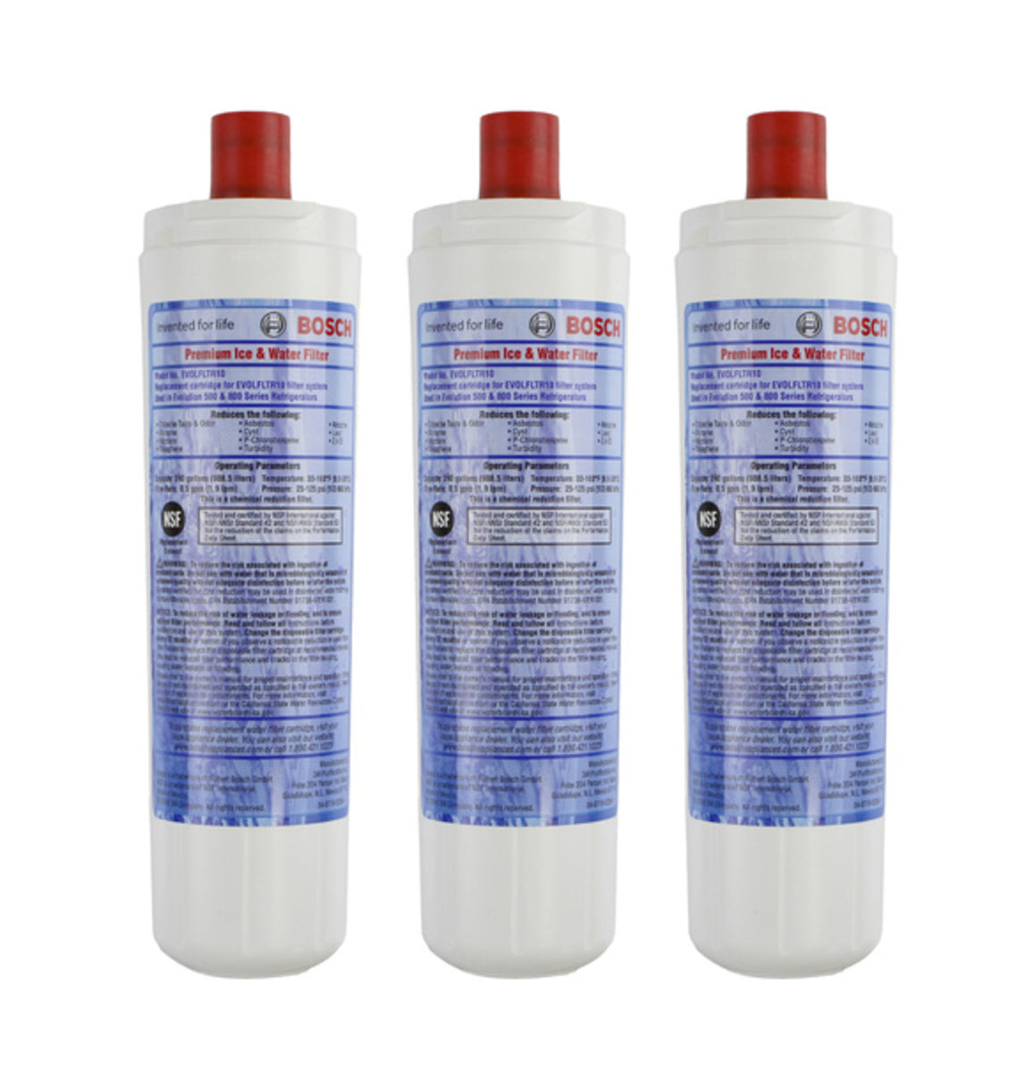 Filtres à eau pour réfrigérateur Bosch 00576336 (lot de 3)