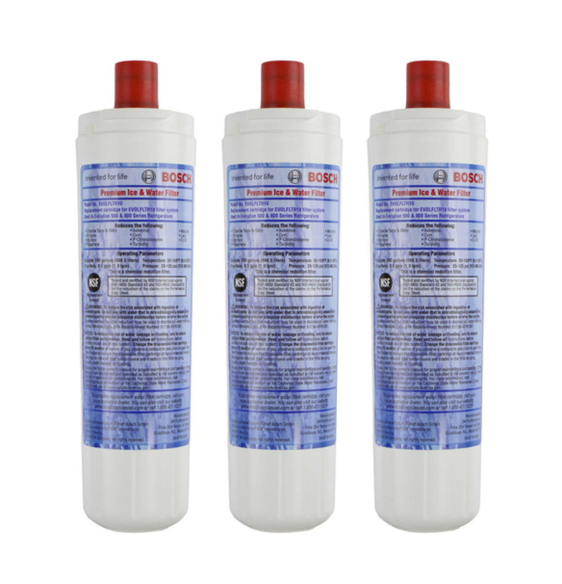 Filtres à eau pour réfrigérateur Bosch 00576336 (lot de 3)