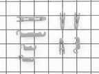 Crochet de support pour rangée de dents de fourchette de lave-vaisselle Bosch 00611472
