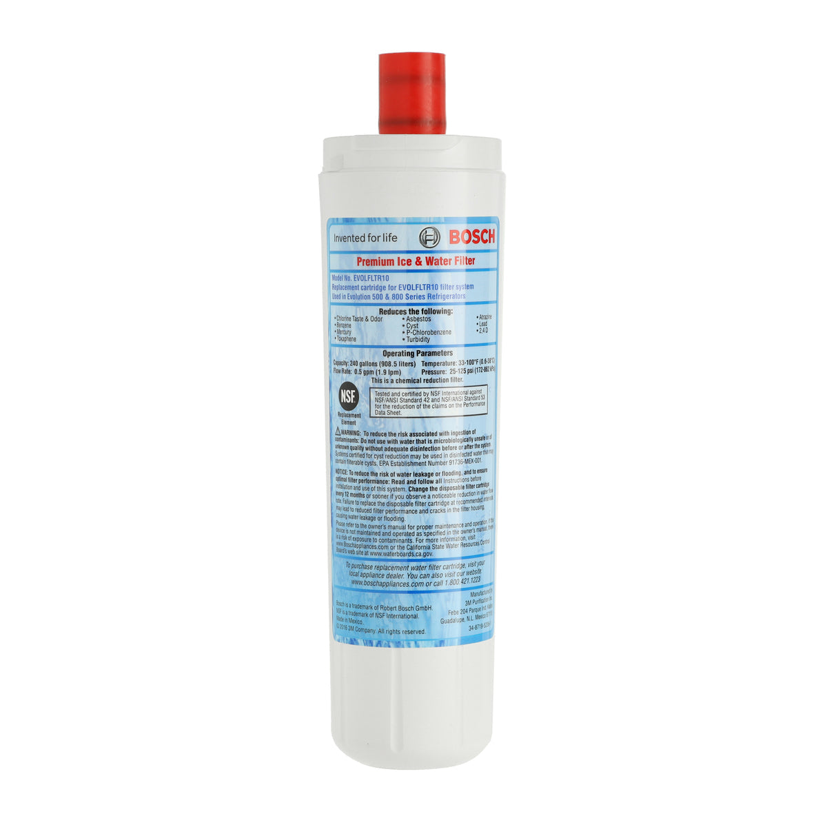 Filtre à eau et à glace pour réfrigérateur Bosch 00640565 Premium