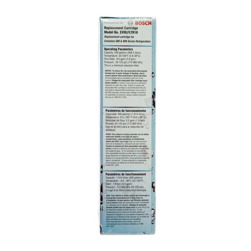 Filtre à eau et à glace pour réfrigérateur Bosch 00640565 Premium