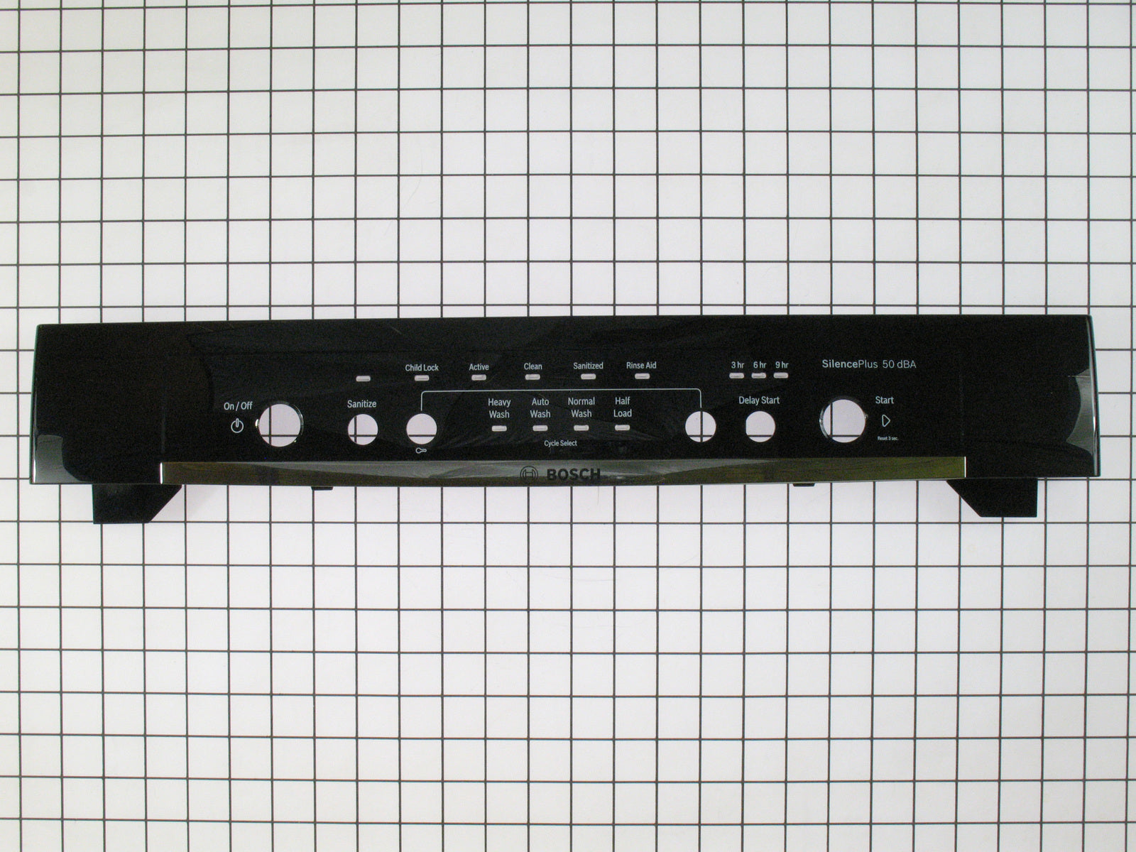 Bosch 00686807 Black Dishwasher Facia Panel Part - Black