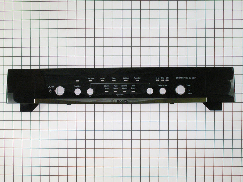 Bosch 00686807 Black Dishwasher Facia Panel Part - Black