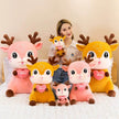 Cute Sika Deer Plush Toy Rag Doll Sleeping Pillow