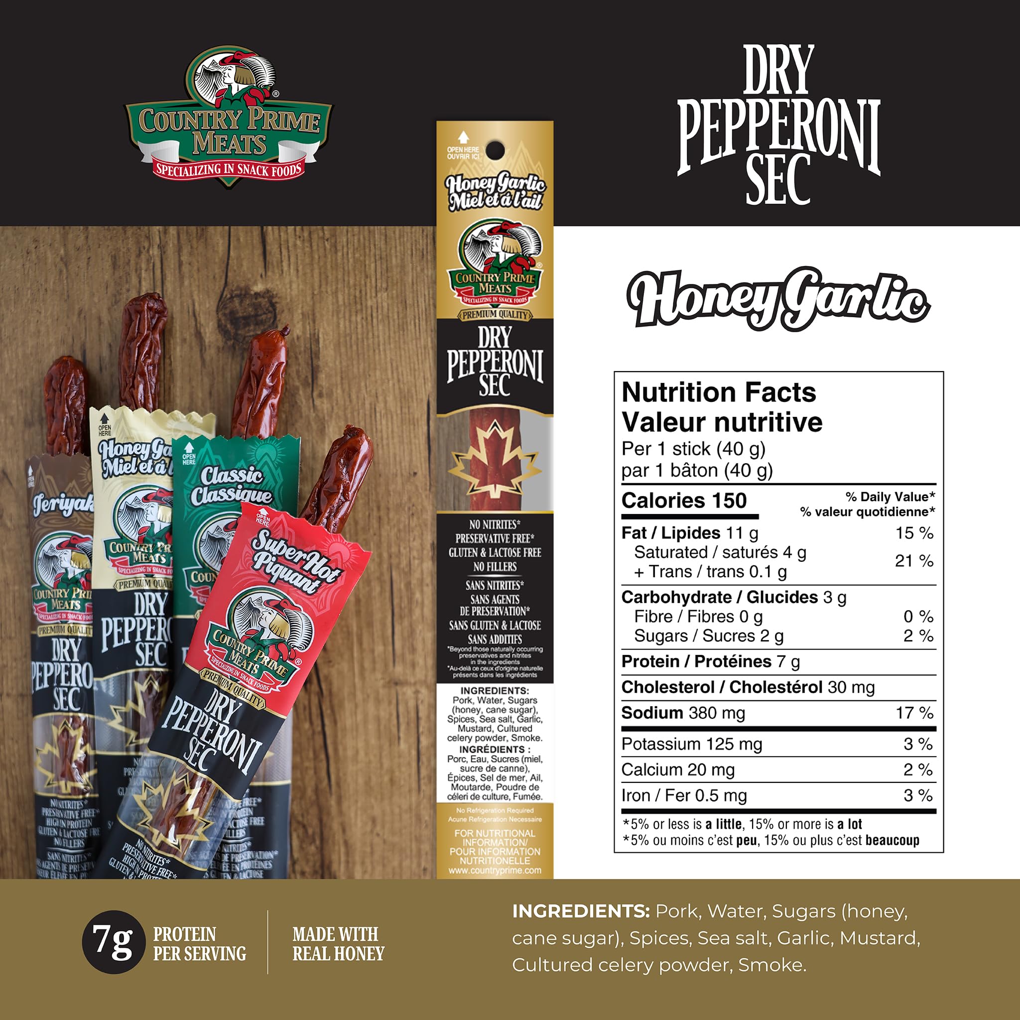 Country Prime Meats - Prime Bites - Honey Garlic (125g)