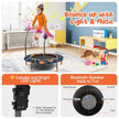 36 Inch Mini Trampoline with Colorful LED Lights and Bluetooth Speaker - Multicolor