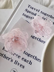 Temperament Flower Sweet Tulle Beaded Exaggerated Earrings