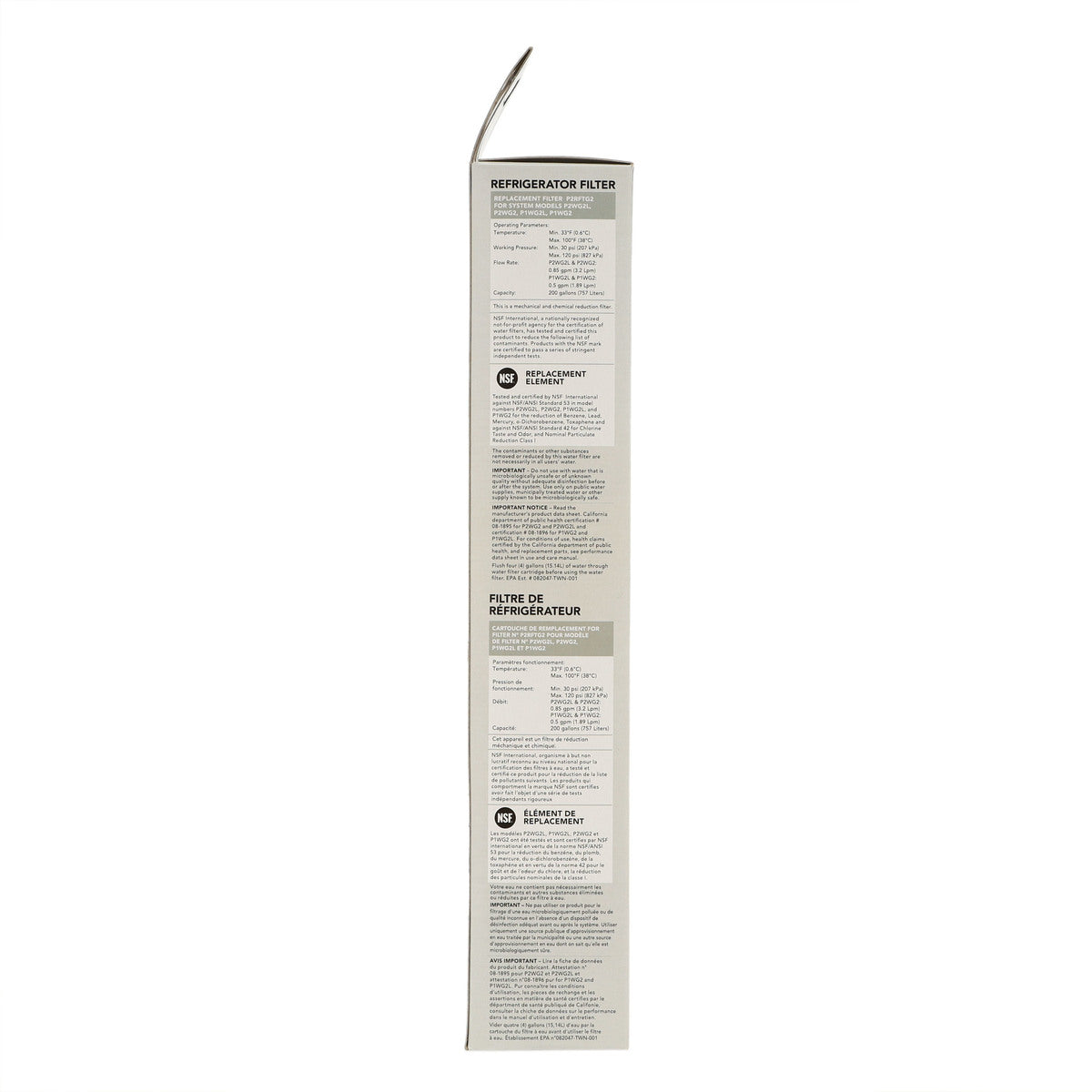 Filtre à eau pour réfrigérateur Bosch 00750673, modèle REPLFLTR20
