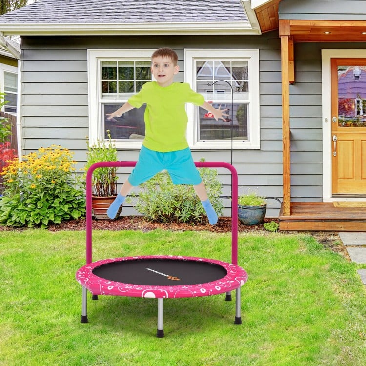 36 Inch Kids Trampoline Mini Rebounder with Full Covered Handrail
