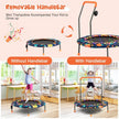 36 Inch Mini Trampoline with Colorful LED Lights and Bluetooth Speaker - Multicolor