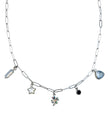 Four Leaf Clover Charm Necklace - Silver