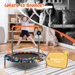 36 Inch Mini Trampoline with Colorful LED Lights and Bluetooth Speaker - Multicolor
