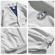 Retro Solid Color Cotton Athletics Sports Cardigan  For Men