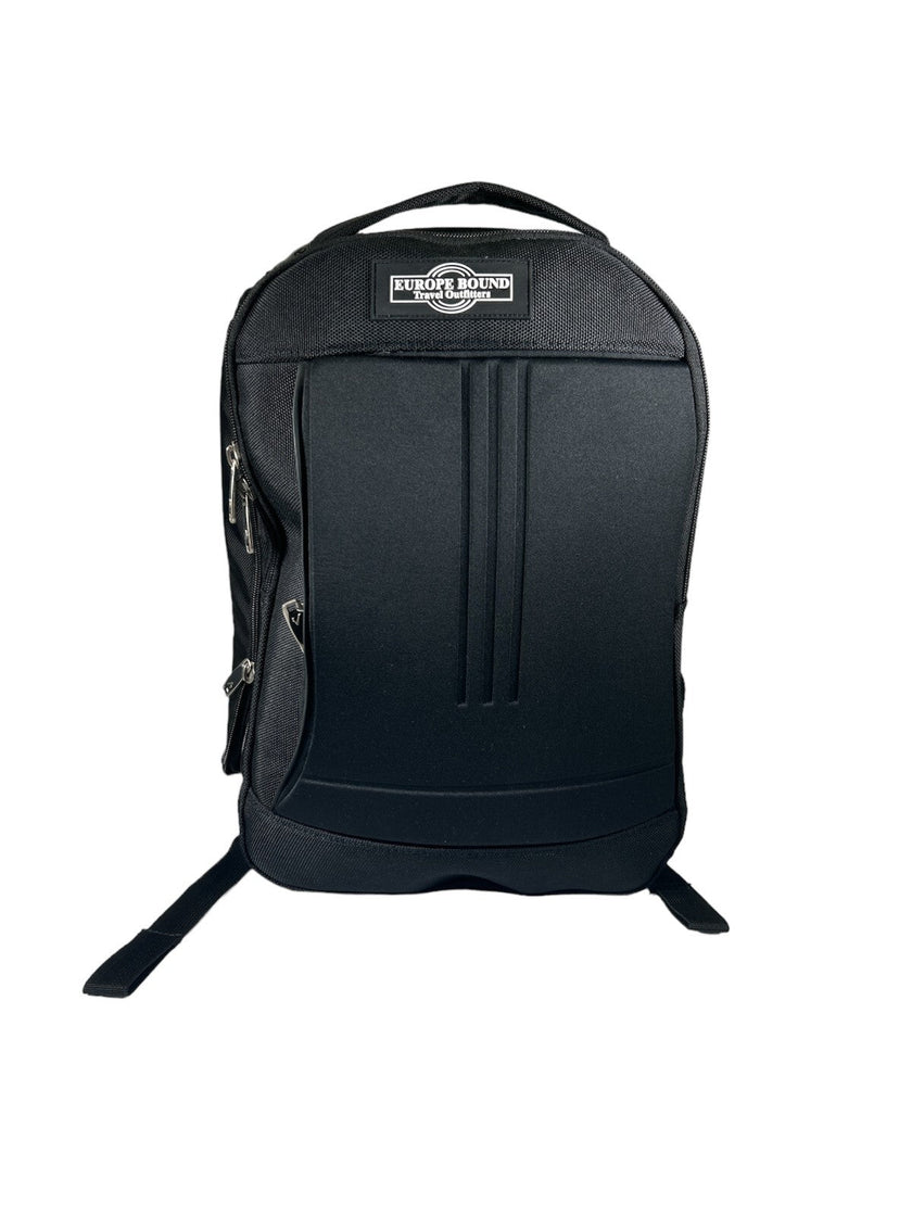 Europe Bound Exec-Tek Black Heavily Cushioned Laptop Backpack 18L