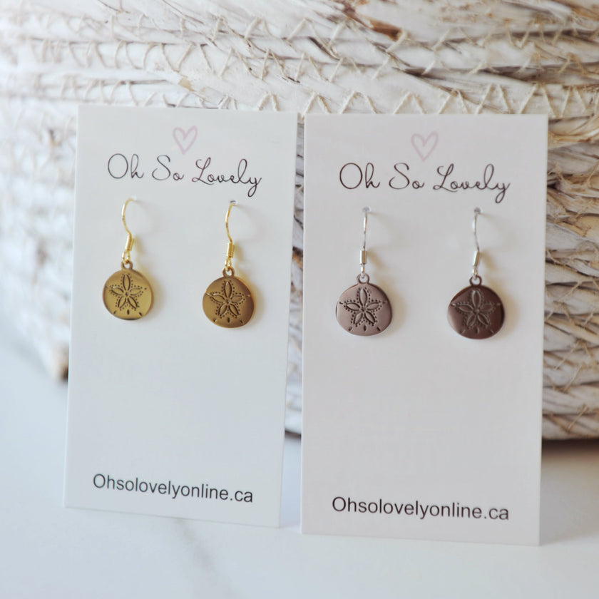 Qualicum Beach Sandollar Earrings