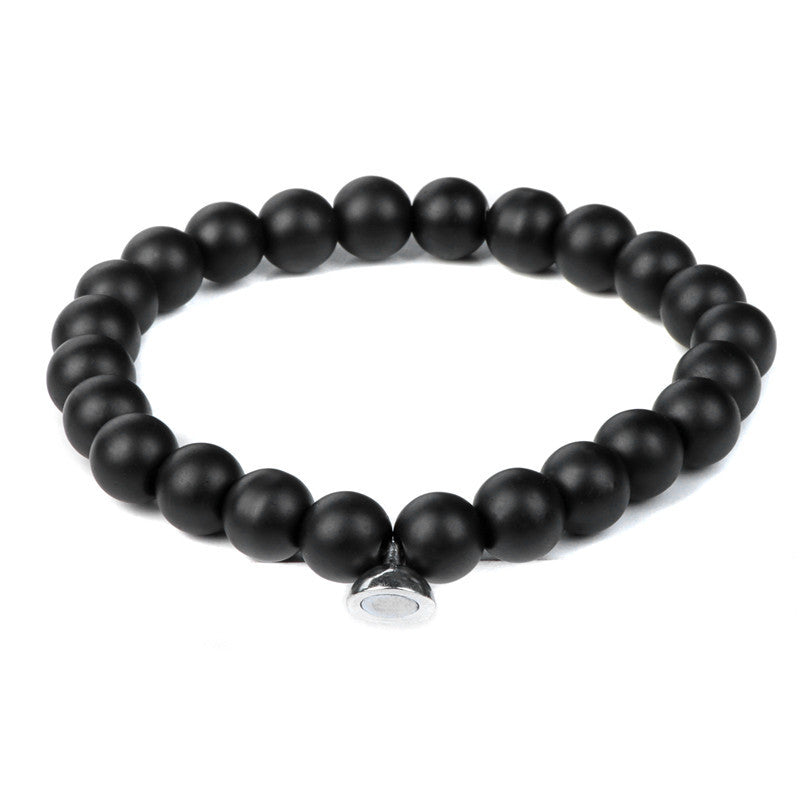 Lava Volcanic Stone Couple Magnetic Clasp Bracelet – 7 Stone Styles