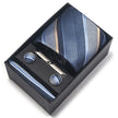 Men's Jacquard Woven Formal Tie Set – Rayon Arrow Necktie with Handkerchief, Tie Clip & Cufflinks | Canada & USA