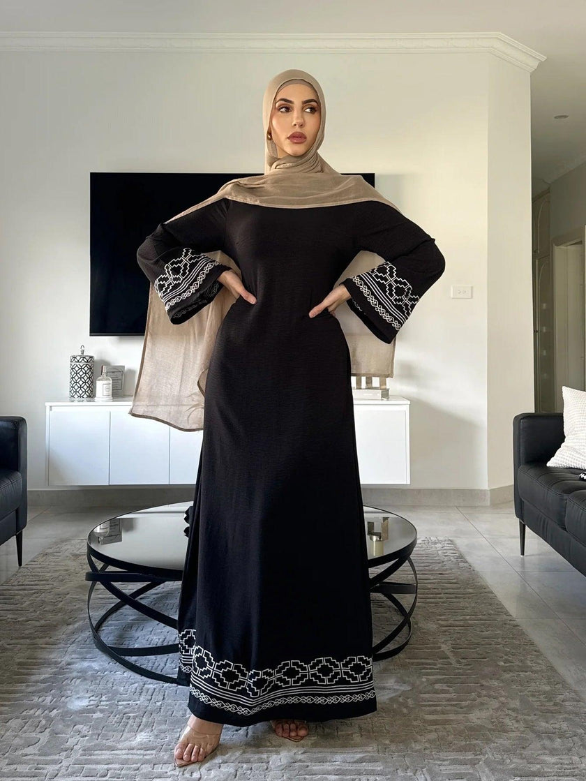 Fringe Cardigan Robe Muslim Dress