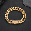 Stainless Steel Cuban Link Chain Personality Bracelet