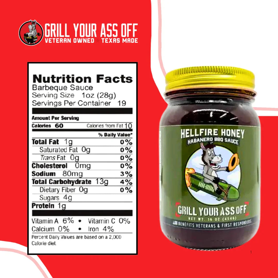 Grill Your Ass Off - Hellfire Honey Habanero BBQ Sauce