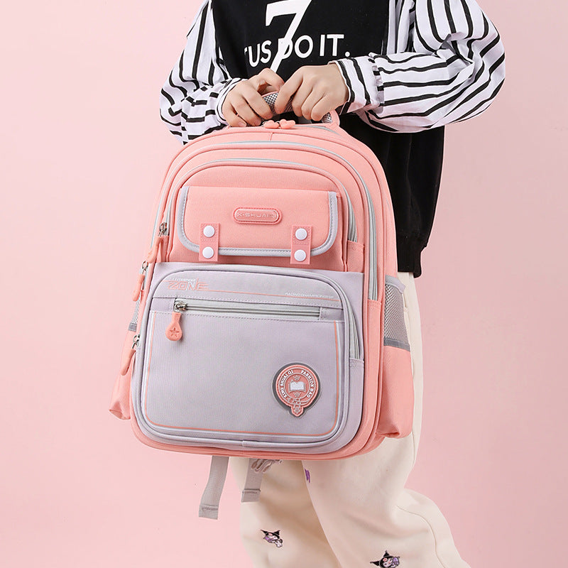 Kids Ergonomic School Backpack – Spine Protection Oxford Cloth Bag for Primary School Students