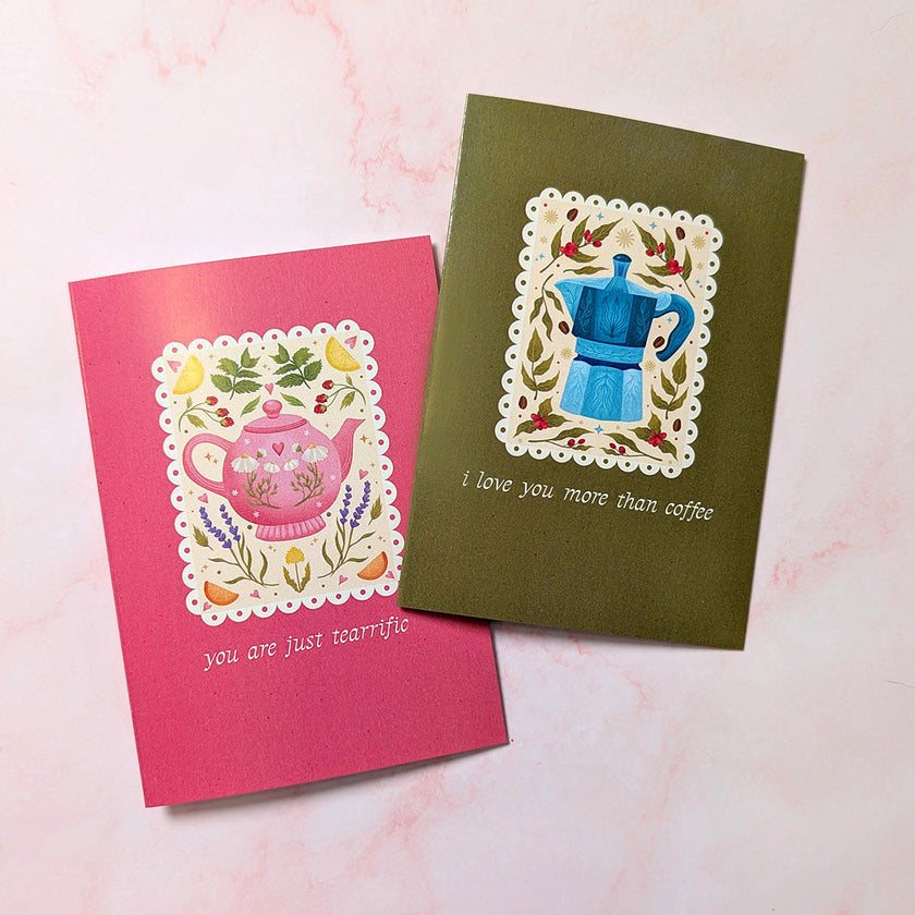 You're Just Teariffic | Teapot Mini Greeting Card