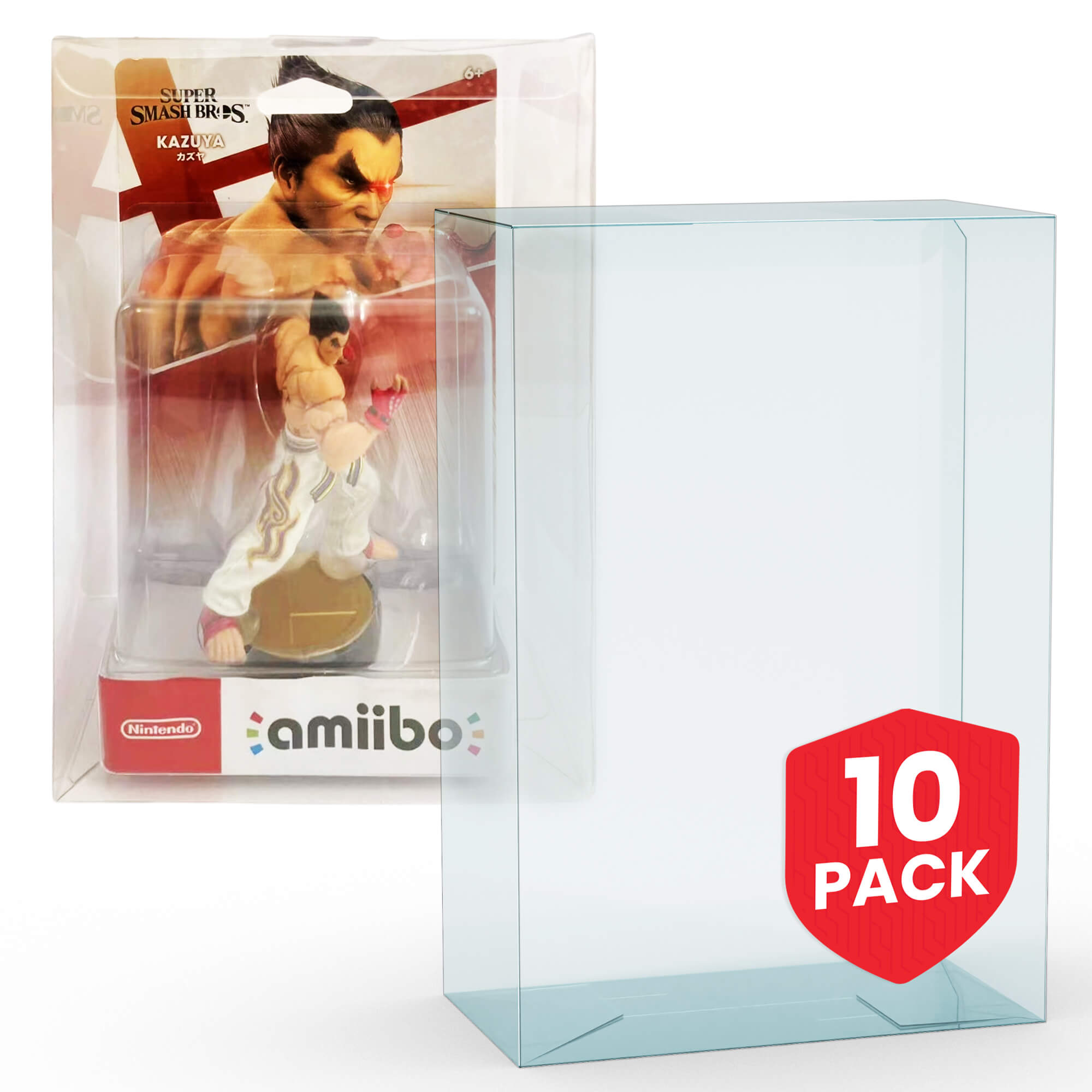 EVORETRO Display Case Protector for Small amiibo 12.9x7x19 PET Protector Pack of 10