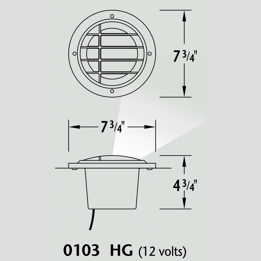 Luminaire paysager pour enfouissement - 0103