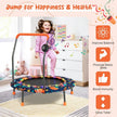 36 Inch Mini Trampoline with Colorful LED Lights and Bluetooth Speaker - Multicolor